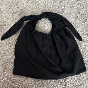 Elegant Black Knotted Handle Bag